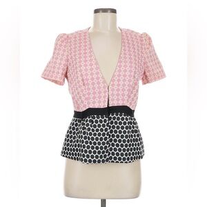 Elevenses Pink and Black Patterned Top